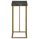 Coaster Furniture Vicente 936035 Marble Top C-Shaped Sofa Side Table - Green IMAGE 4