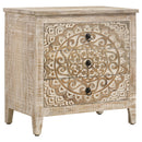 Coaster Furniture Mariska 950390 3-drawer Wooden Accent Cabinet - White Distressed IMAGE 1