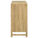 Coaster Furniture Zamora 953556 3-door Wood Accent Cabinet with Woven Cane - Natural IMAGE 6