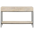 Coaster Furniture Rubeus 959541 2-Drawer Wood Entryway Console Table - White Washed IMAGE 4