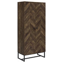 Coaster Furniture Carolyn 959640 2-Door Accent Cabinet - Rustic Oak/Gunmetal IMAGE 1