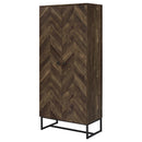 Coaster Furniture Carolyn 959640 2-Door Accent Cabinet - Rustic Oak/Gunmetal IMAGE 4