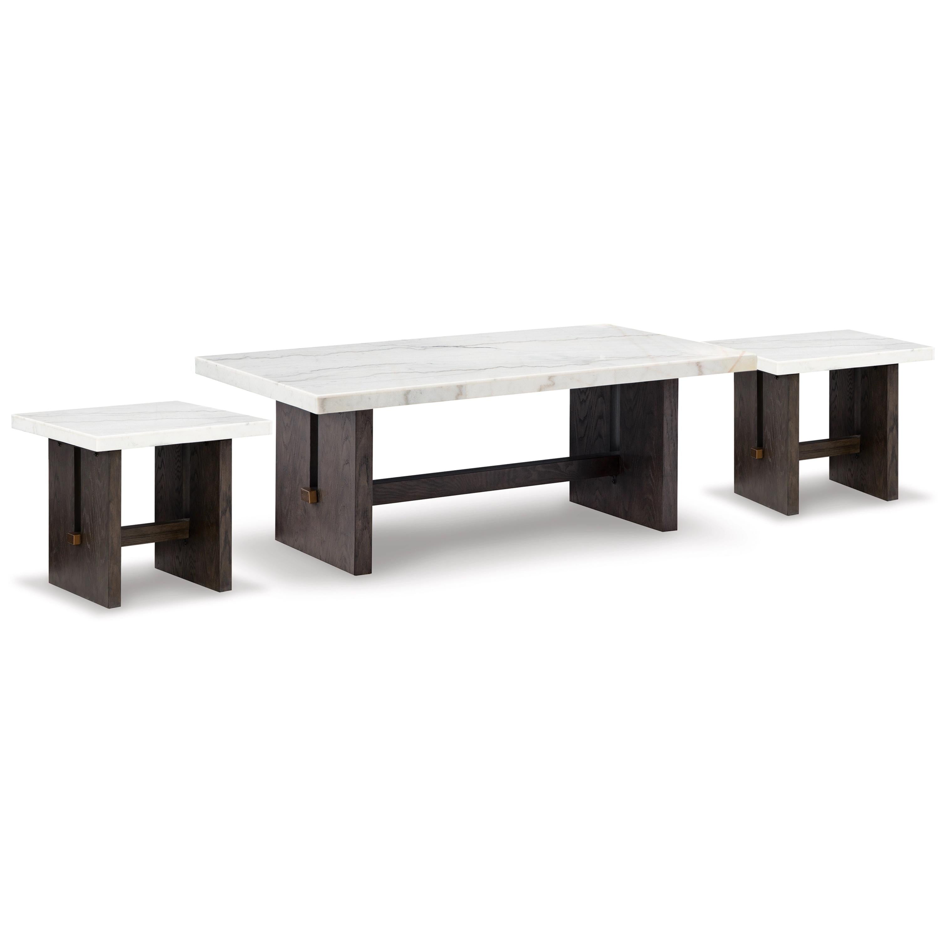 Signature Design by Ashley Burkhaus T779T1 Coffee Table and 2 Ends