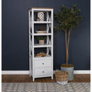 Coaster Furniture Angela 708254 4-shelf Wooden Media Tower with Drawers - Brown/White IMAGE 2