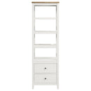 Coaster Furniture Angela 708254 4-shelf Wooden Media Tower with Drawers - Brown/White IMAGE 4