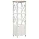 Coaster Furniture Angela 708254 4-shelf Wooden Media Tower with Drawers - Brown/White IMAGE 6