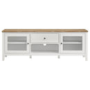 Coaster Furniture Angela 708253-SET 3-piece Entertainment Center with 67" TV Stand - Brown/White IMAGE 3
