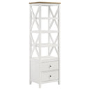 Coaster Furniture Angela 708253-SET 3-piece Entertainment Center with 67" TV Stand - Brown/White IMAGE 5
