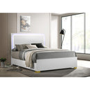 Coaster Furniture Marceline 222931KE Wood Eastern King LED Panel Bed - White IMAGE 2