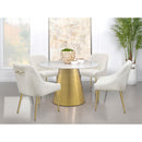 Coaster Furniture Ambrose 107600 Round 50-inch Marble Top Dining Table - Brushed Gold IMAGE 8