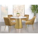Coaster Furniture Ambrose 107600 Round 50-inch Marble Top Dining Table - Brushed Gold IMAGE 9
