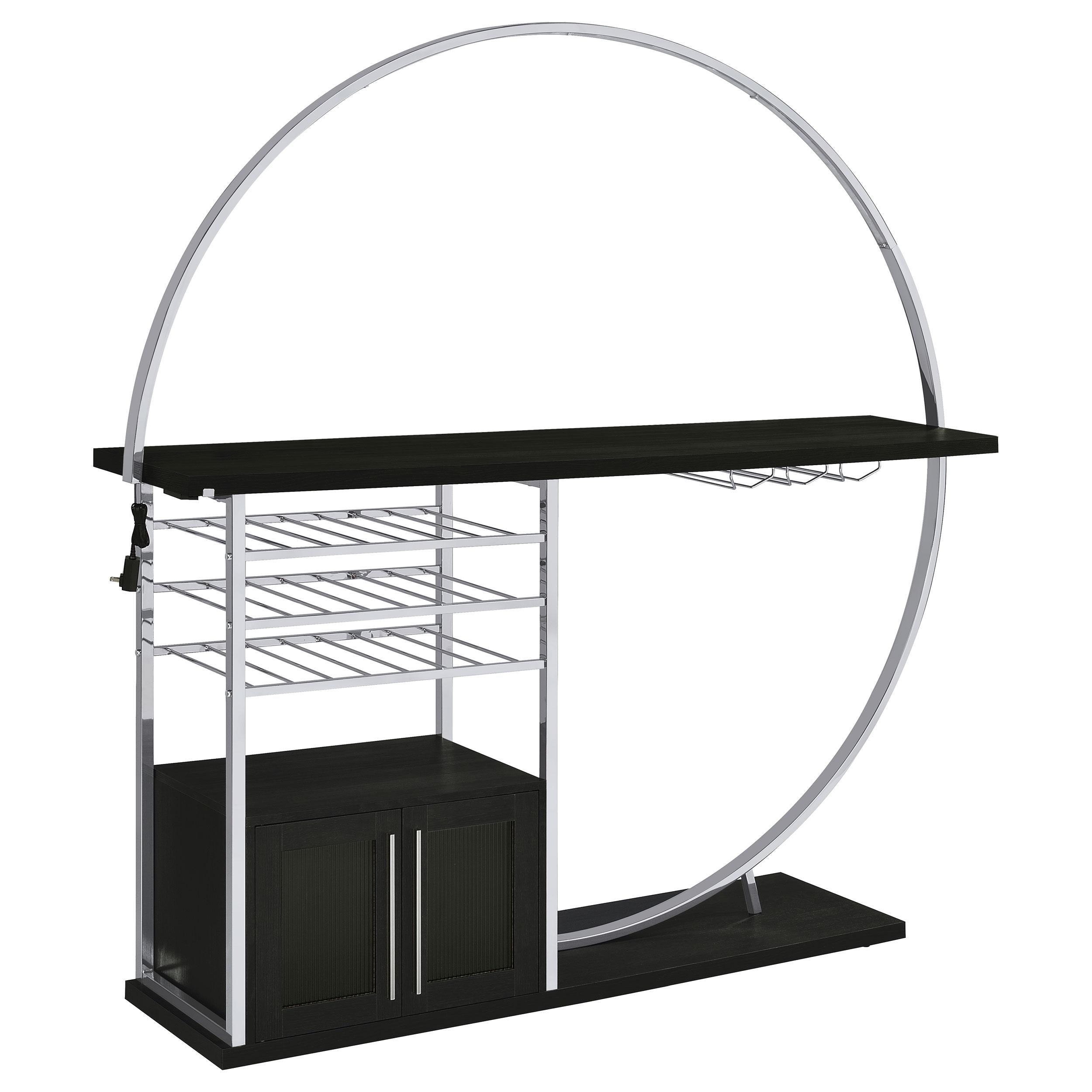Coaster Furniture Risley 182799 2-door Circular LED Home Bar Cabinet -