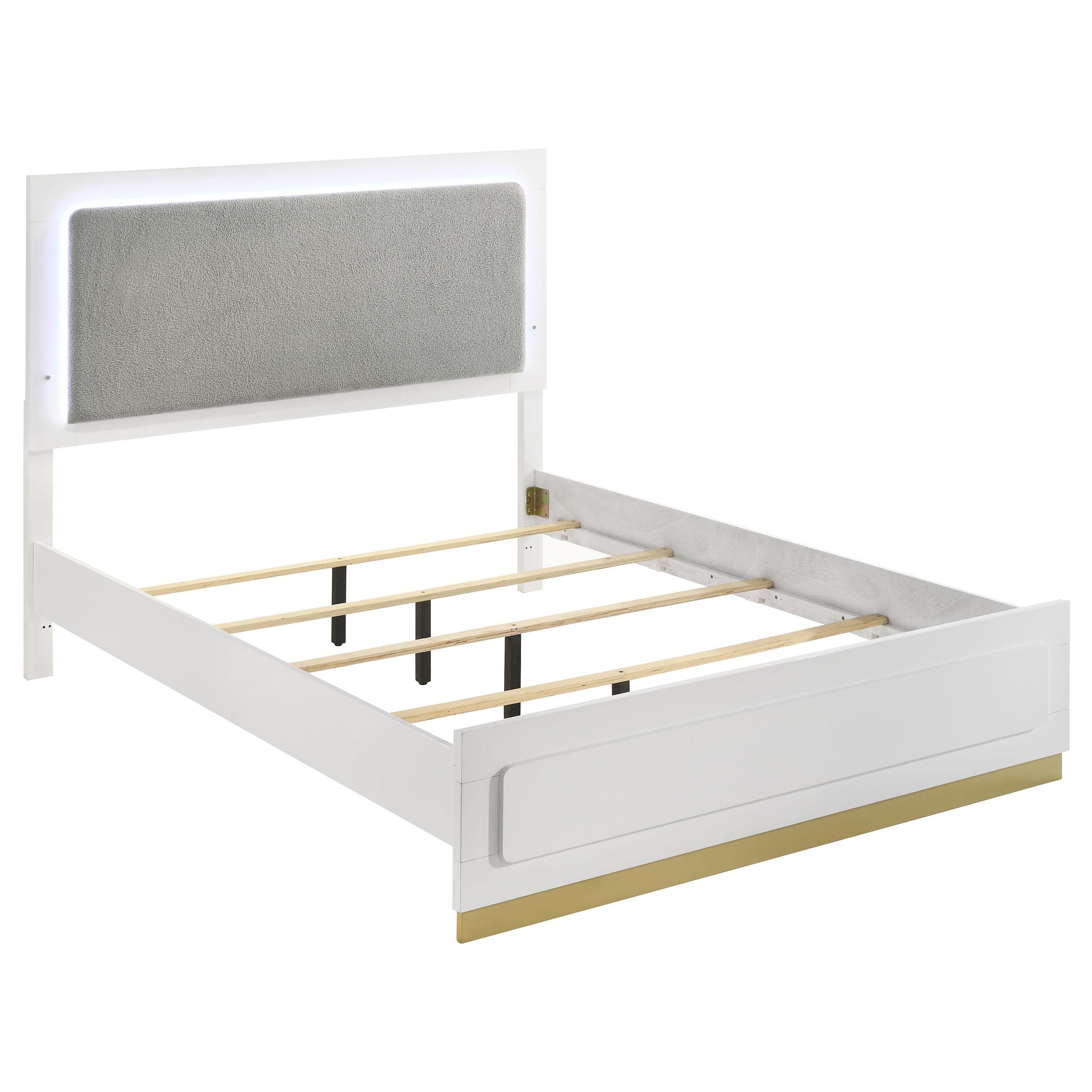 Coaster Furniture Caraway 224771KE Wood Eastern King LED Panel Bed - W