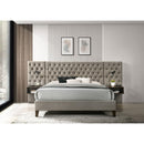 Coaster Furniture Marley 300833KE Upholstered Eastern King Wall Panel Bed - Light Brown IMAGE 2