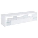 Coaster Furniture Jude 704251-SET 3-Piece Entertainment Center with 71" TV Stand - White High Gloss IMAGE 6