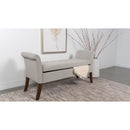 Coaster Furniture Farrah 910238 Upholstered Rolled Arms Storage Bench - Beige/Brown IMAGE 2