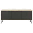 Coaster Furniture Maeve 950352 2-door Engineered Wood Cabinet - Antique Pine and Grey IMAGE 4
