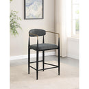 Coaster Furniture Tina 121186 Fabric Upholstered Counter Chair - Dark Grey (Set of 2) IMAGE 8