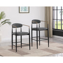 Coaster Furniture Tina 121186 Fabric Upholstered Counter Chair - Dark Grey (Set of 2) IMAGE 9