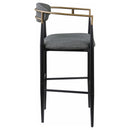 Coaster Furniture Tina 121189 Fabric Upholstered Bar Chair - Dark Grey (Set of 2) IMAGE 7