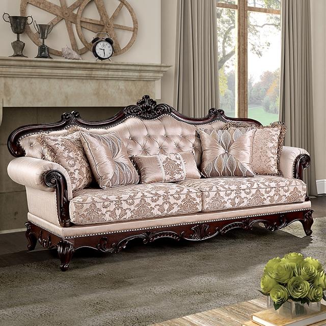 【P3975】変身／couch>>case Furniture of America Veracruz FM65002BR-SF Sofa