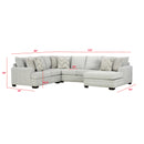 Behold Home 1312 3 pc Sectional - Pippa Light Gray IMAGE 3