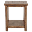 Coaster Furniture Payne 710546 Wood End Table with Shelf - Distressed Brown IMAGE 3