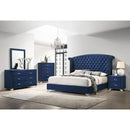 Coaster Furniture Melody 223373M 6-Drawer Upholstered Dresser with Mirror - Pacific Blue IMAGE 3