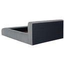 Coaster Furniture Wilshire 315981Q Upholstered Queen Platform Bed - Grey IMAGE 3