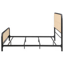 Coaster Furniture Lanewood 360250KE Open Cane Webbing Metal Eastern King Bed - Black IMAGE 4