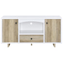 Coaster Furniture Dalton 950405 2-door Storage Cabinet - White and Distressed Pine IMAGE 3