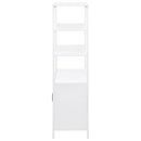Coaster Furniture Amherst 961652 3-shelf Radio Weave Cane Metal Accent Cabinet - White IMAGE 5