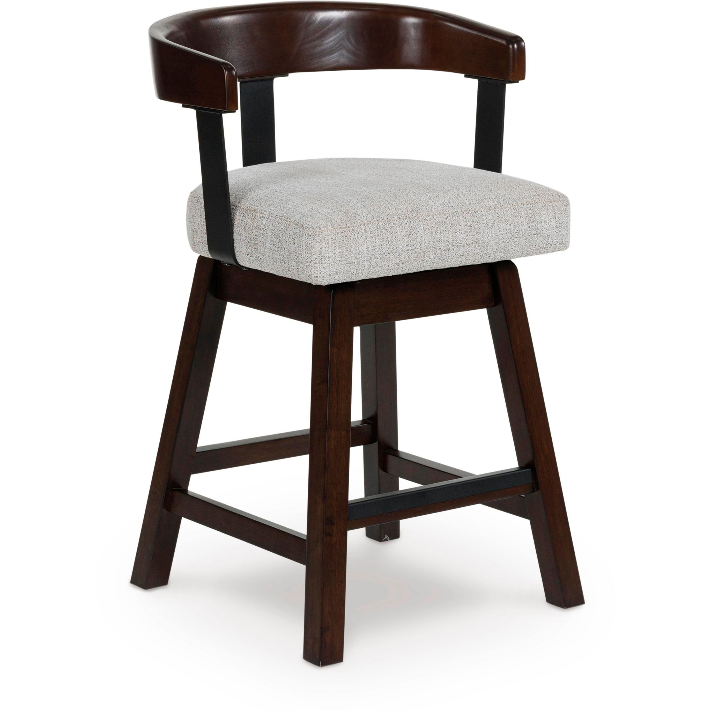 Signature Design by Ashley Haddigan D596-224 Upholstered Swivel Barsto