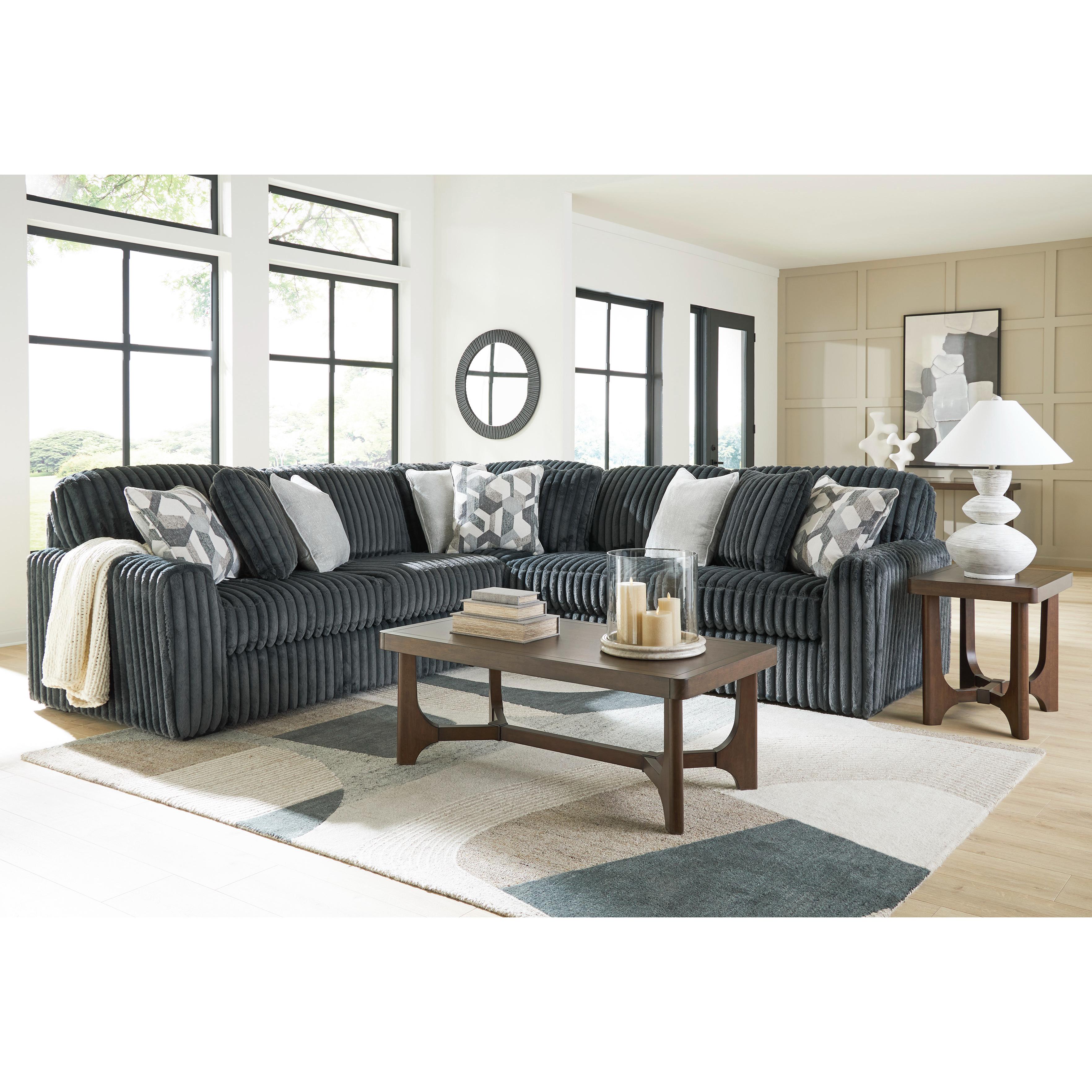 House Nation Collection　24CD⑥ Signature Design by Ashley Midnight-Madness 98105S5 3 pc Sectional