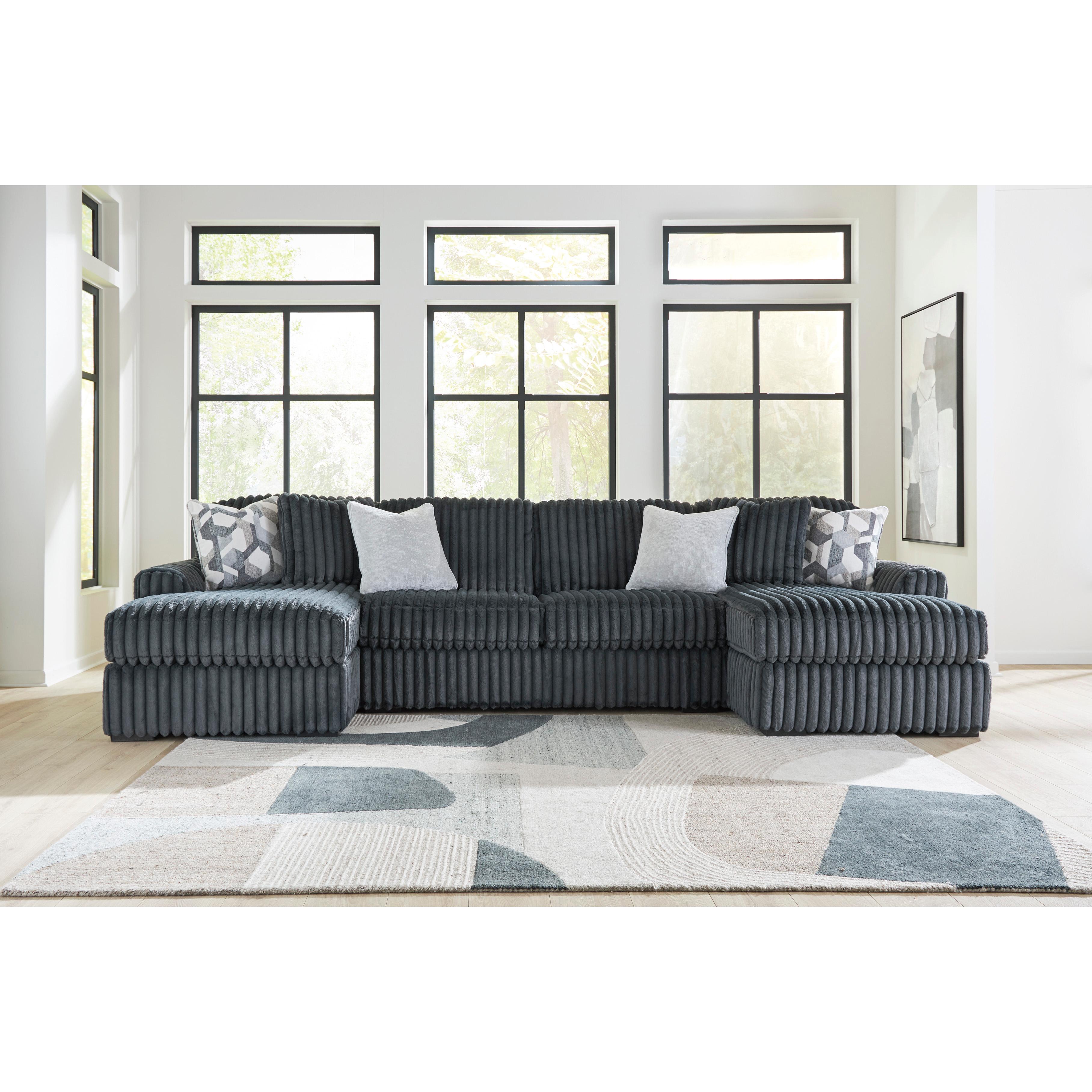 House Nation Collection　24CD⑥ Signature Design by Ashley Midnight-Madness 98105S7 3 pc Double Chaise