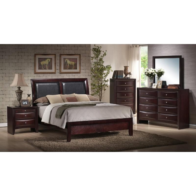 Elements International Emily EM200 7 pc Queen Upholstered Bedroom Set IMAGE 1