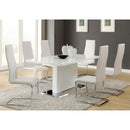  Coaster Furniture Anges 102310 Rectangular 63-inch Dining Table - White High Gloss IMAGE 3