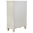  Coaster Furniture Sandy Beach 201305 5-Drawer Bedroom Chest - Cream White IMAGE 5
