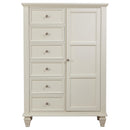  Coaster Furniture Sandy Beach 201308 8-Drawer Door Chest - Cream White IMAGE 2
