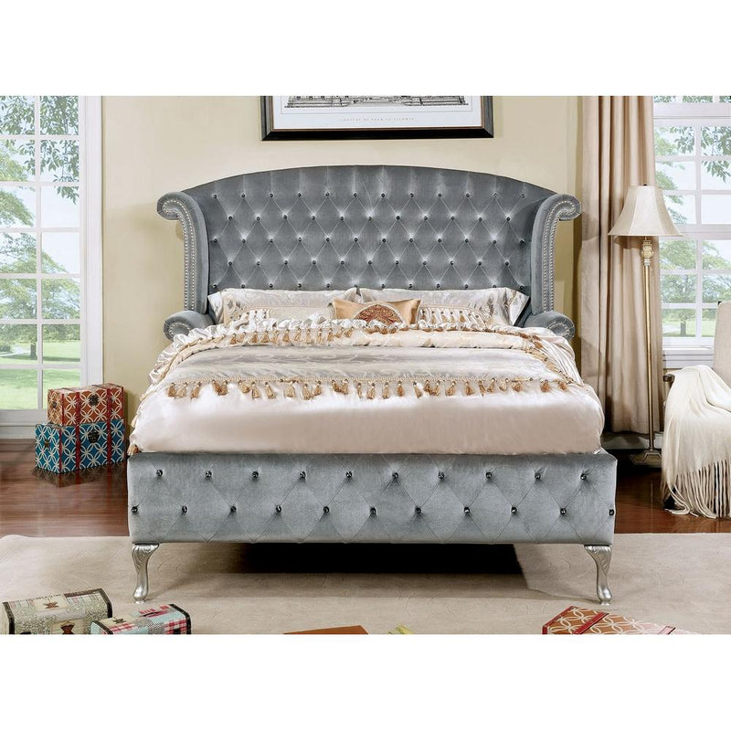 Furniture of America Alzir CM7150 6 pc Queen Upholetered Bedroom Set IMAGE 2