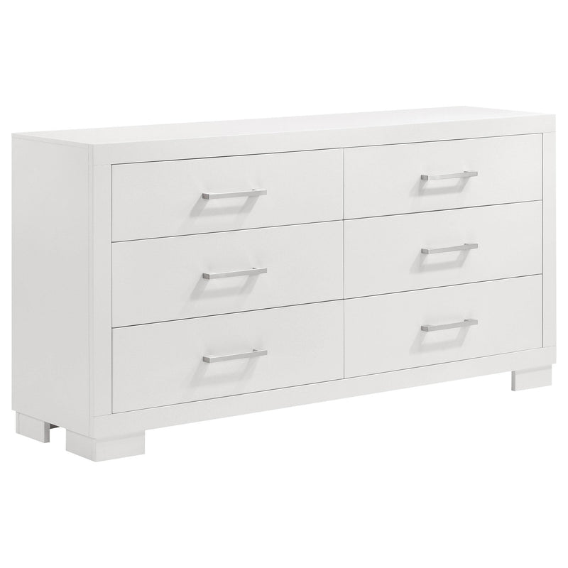 six drawer dresser white Coaster Furniture Jessica 202993 6-Drawer Dresser