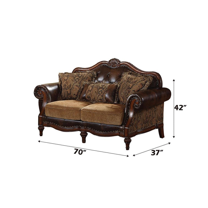 Acme Furniture Dreena 05496 Loveseat with 3 Pillows IMAGE 4