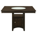 Coaster Furniture Square Clanton Counter Height Dining Table with Pedestal Base 100438 IMAGE 3