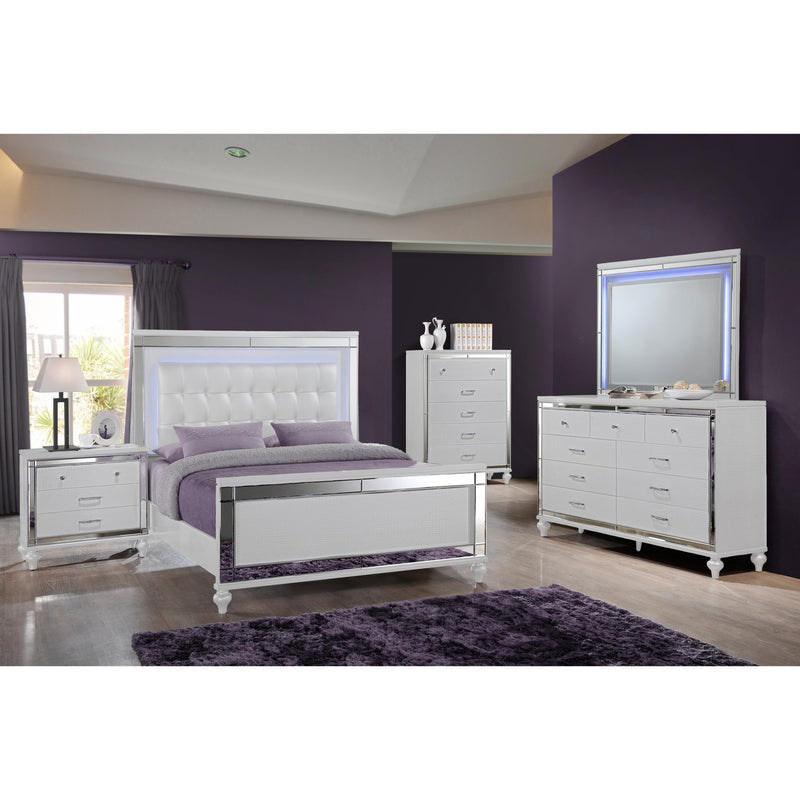 New Classic Furniture Valentino BA9698W 6 pc California King Upholstered Bedroom Set IMAGE 1