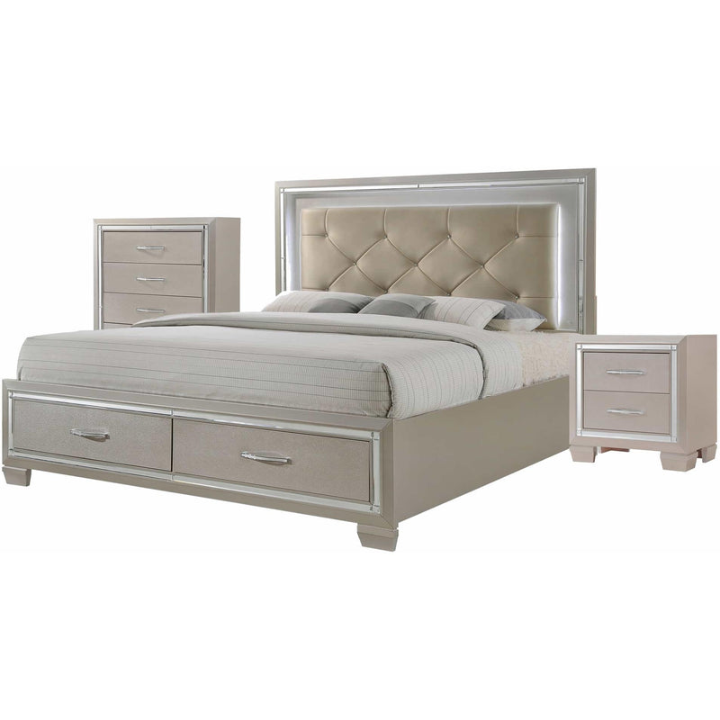 Elements International Platinum LT1 5 pc King Platform Bedroom Set IMAGE 1