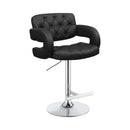  Coaster Furniture Brandi 102555 Adjustable Bar Stool - Black and Chrome IMAGE 2