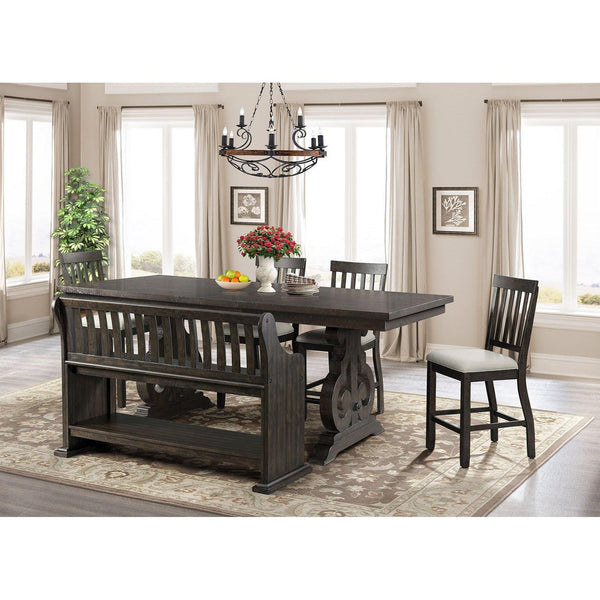 Elements International Stone DST190 7 pc Counter Height Dining Set IMAGE 1