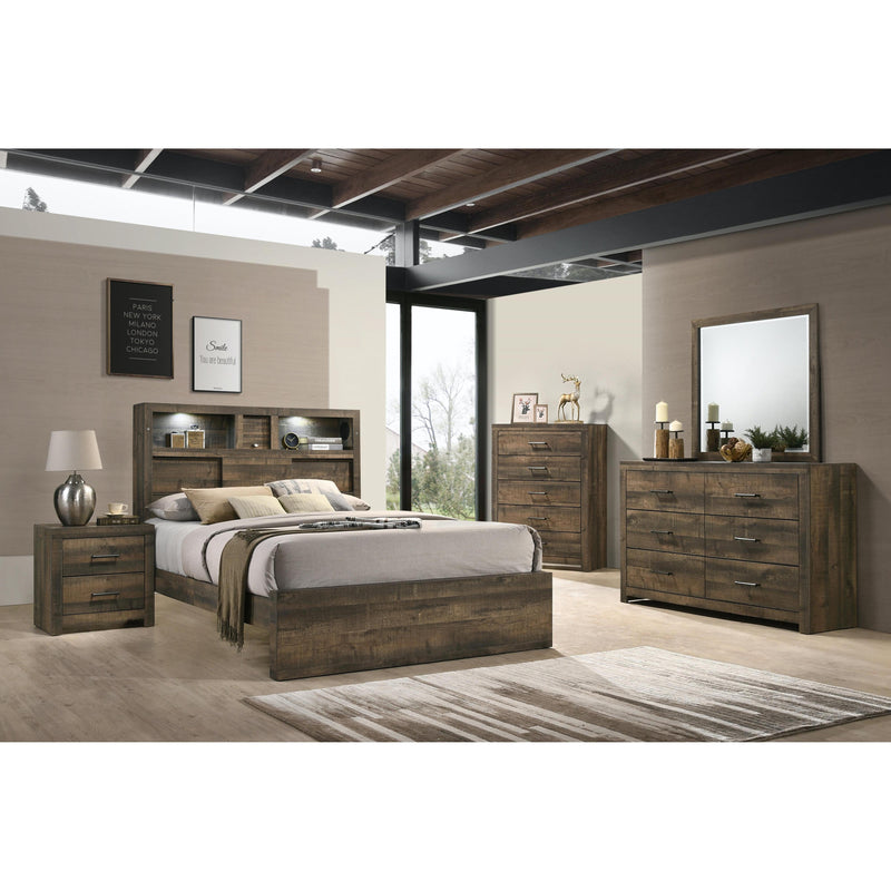 Elements International Bailey BY500 5 pc Queen Bookcase Bedroom Set IMAGE 2