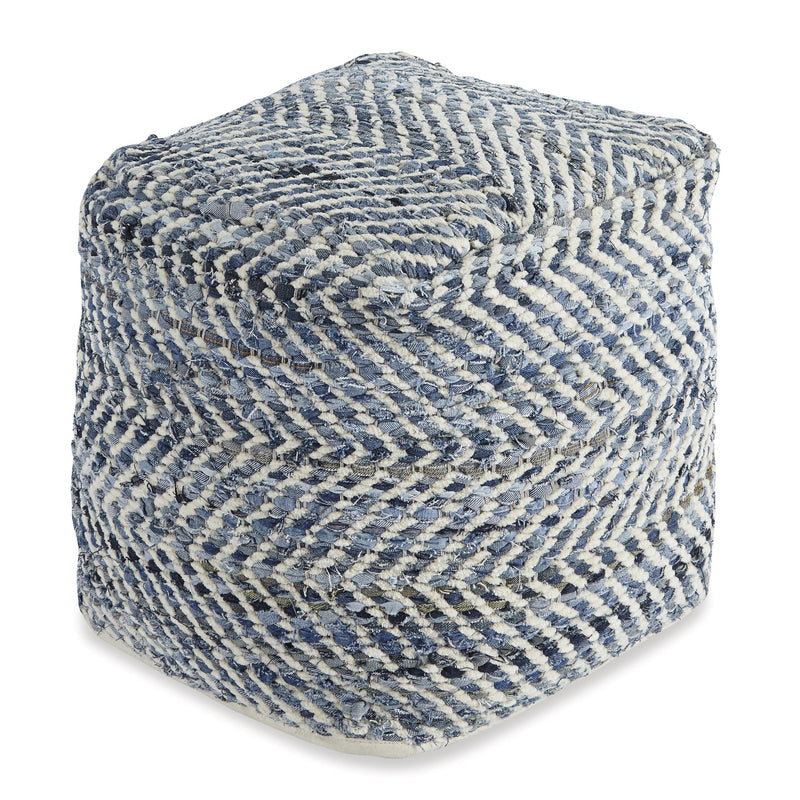 Signature Design by Ashley Chevron A1000445 Pouf IMAGE 1