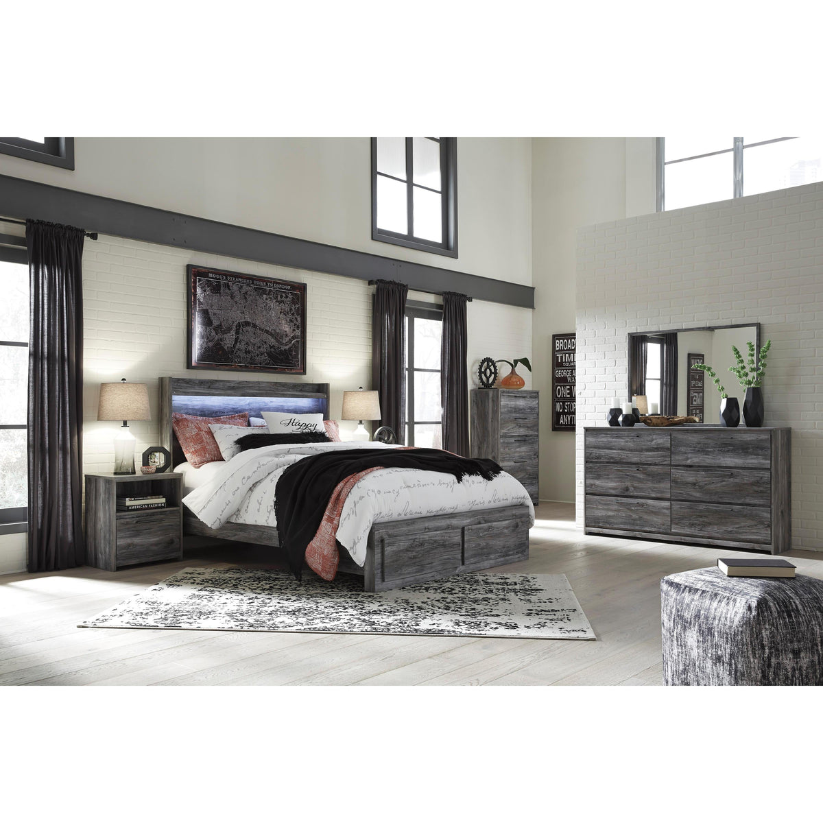 Signature Design by Ashley Baystorm B221B35 6 pc Queen Panel Storage B